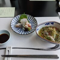 一舞庵 - お造りとスープサラダ
