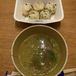 Shuushuu Shenjen - 小籠包（4個→5個）　500円
                        春雨入り牛肉カレースープ　680円