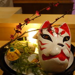 銀座 しのはら - ろうそくの炎