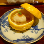 銀座 しのはら - 白子と雲丹、鮟肝の雑炊風