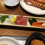 鳴子ホテル - お刺身〜。