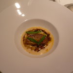 ロアラブッシュ - 2008年訪問　フォンデ産フォアグラのポワレ　キャラメリゼしたトウモロコシ