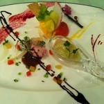 レ・コパン - ヒラメ昆布〆やら・・・前菜