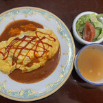 ふくろうの杜 - 若鶏のふわふわオムライス(935円)