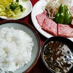 たさき園 - 焼肉A定食（牛ロース）