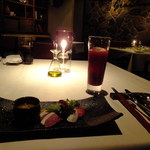 リストランテ イル コンティヌオ - ジャルディーノコース：最初の一品(鴨料理)(’13.01月より)