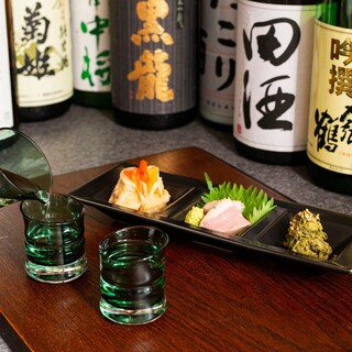 自慢のうなぎに寄り添う日本酒やワインをセレクト◆希少な焼酎も