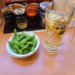 日高屋 - ハイボールと枝豆