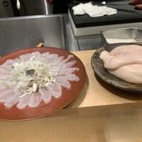 銀座 大石 - 〆のご飯用の虎河豚。