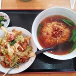 台湾料理 常楽園 - 台湾ラーメン+回鍋飯730円