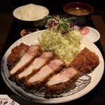 とんかつ井戸枩 - きなこ豚 ロースカツ定食(200g 1,800円)