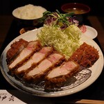 とんかつ井戸枩 - きなこ豚 ロースカツ定食(200g 1,800円)