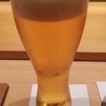 鮨 さかい - お酒①生ビール(プレミアムモルツ、サントリー)