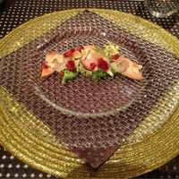 IL TEATRINO DA SALONE - 帆立とフォアグラ　アッフミカート  皿も豪華ね〜