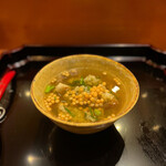 Binomu - 牡蠣ご飯後半 おでんのお出汁でお茶漬け風に