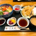 魚時 - 料理写真:海鮮丼天ぷら盛セット
