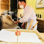 日本橋 蕎ノ字 - ☆フルーツトマト（静岡・掛川）。熱々で甘くて美味い。