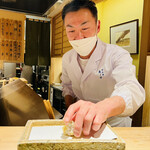 日本橋 蕎ノ字 - ◎真鱈の白子の天ぷらも熱いから気をつけて食べて下さい❗️