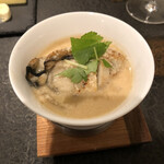 RESTAURANT TAMURA - 粕汁楓の先付け、岡山の牡蠣が大粒でプリップリ♪