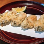 蕎麦懐石 さくら荘 - 牡蠣の天ぷらです。