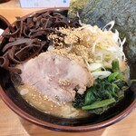横浜ラーメン 北村家 - ネギラーメン きくらげトッピング