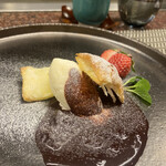 エクシブ軽井沢 鉄板焼 - アイス。チョコベリーソース