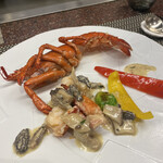 엑시부 가루이자와 텟판야키 - オマール的な。クリームソース