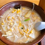 ラーメンショップ壱星 - 味噌ラーメン混ぜる