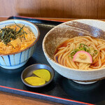 手打うどん わか竹 - 料理写真:うどんセット 親子丼 ＆ ぶっかけうどん冷☆