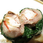 アピシウス - ブルターニュ産鶉と甲殻類のポーピエット　フォアグラ添え　タラバガニのポーピエット