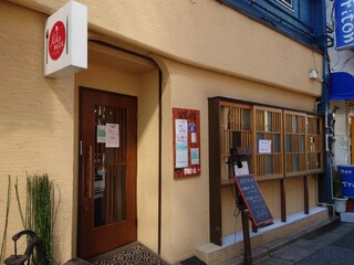 Shokusai Kikumizu - 外観は和食店　看板にはナイフとフォーク