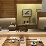 日本橋 蕎ノ字 - 店内はカウンター8席（9席）のみ