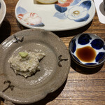 日本橋 蕎ノ字 - そばがき（蕎麦つゆをつけて）