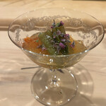 鮨 むらやま - 赤貝のヒモとかだっけなんだっけ？色々入ったジュレのやつw