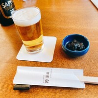 そば会席 立会川 吉田家 - 黒ラベル＆そば味噌