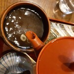 丸よし - 蕎麦湯をコポポポ
