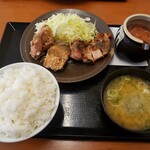 からやま - 出汁からあげと出汁やきとり定食2022.02.27