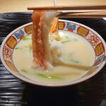 富小路 やま岸 - 蒸し蟹 蟹しゃぶ 芹の白味噌仕立て