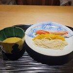 富小路 やま岸 - 焼き蟹 白菜 素麺 蟹味噌だれ