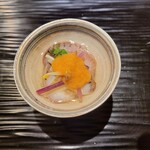 富小路 やま岸 - 海鼠 ハマボウフウ  このこの酢物 