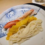 富小路 やま岸 - 焼き蟹 白菜 素麺 蟹味噌だれ