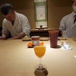 富小路 やま岸 - オレンジジュース