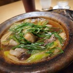 富小路 やま岸 - 猪 海老芋 葱の鍋