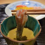 富小路 やま岸 - 焼き蟹 白菜 素麺 蟹味噌だれ