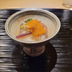 富小路 やま岸 - 海鼠 ハマボウフウ  このこの酢物 