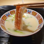 富小路 やま岸 - 蒸し蟹 蟹しゃぶ 芹の白味噌仕立て