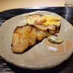 富小路 やま岸 - クエの味噌幽庵焼き 筍 木の芽味噌