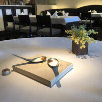 Wattle Tokyo - アフタヌーンティー付ランチ５０００円。アミューズ。ヨーグルトのババロア。柔らかいミルクの香りが、食欲を増進させます。されなくてもありますが（笑）