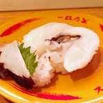 スシロー - 生たこ カニ風味サラダ たらマヨ 紋甲いか食べ比べ マグロデミカツ たこわさび 気まぐれトリプルアイスパフェ 全部で1177円