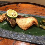 日本料理とみなが - 【焼き物】鱈白子一味醤油、カマス幽庵焼き、ムツ西京焼き